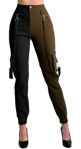 Pantalon cargo bicolor new arrivals
