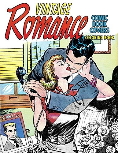 Vintage Romance Comic Book Covers Coloring Book