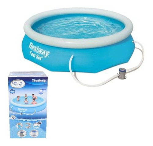 Piscina Inflable Familiar Niños 3.66 Mtrs X76cm Bomba Filtro