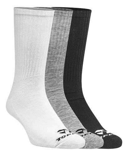 Medias Zoquetes Topper Pack X3 Negro Gris Blanco