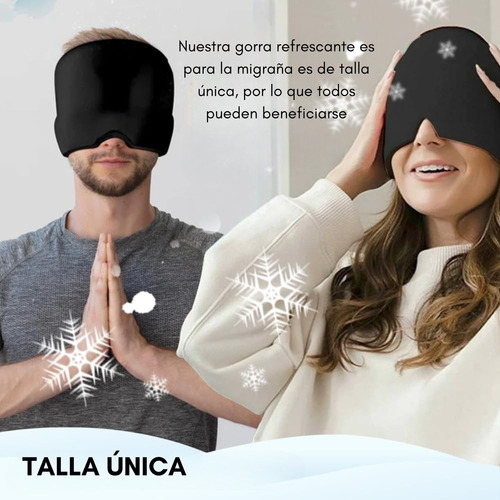 Compresa Gorro De Gel Frio Migraña Dolor De Cabeza Termico