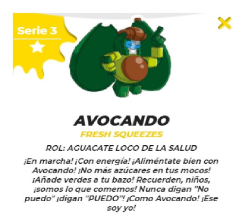 Botbots Serie 3 Avocando Aguacate Transformers (Usado)