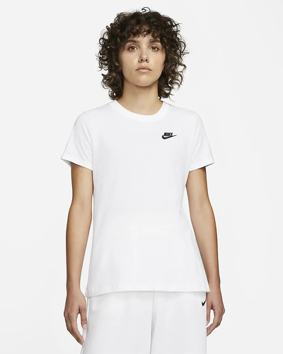 Camiseta Nike Club Tee Blanco Mujer