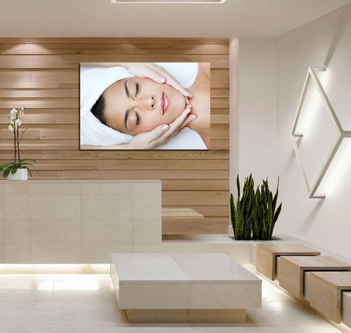 Cuadro 40x60cm Masaje Facial Mascarilla Spa Relax Estetica