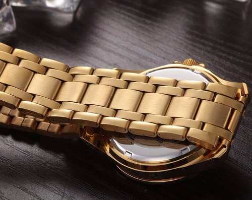 Relógio Masculino (unissex) Dourado - A Prova D'água
