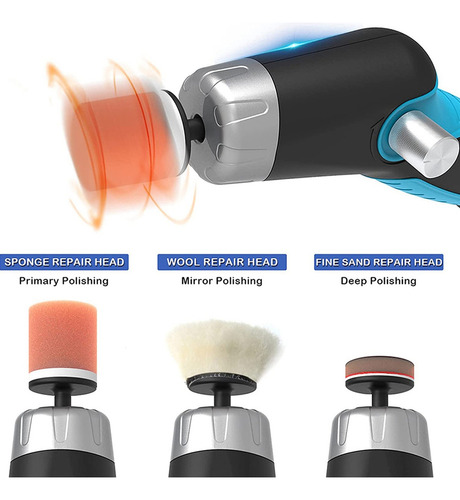 Pulidora Pulidora Inalámbrica Para Automóviles, Kit De Herra