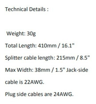 Cable Con Conector Jack Hembra 3.5 Mm Con 2 Salidas Macho