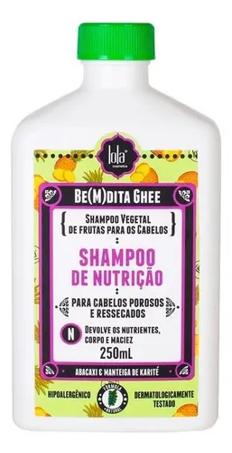 Shampoo Be(M)dita Ghee De Nutrição Abacaxi E Manteiga De Karité 250ml Lola Cosmetics