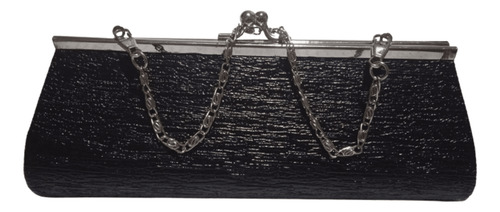 Cartera Clutch Negra Importada De Fiesta Para Damas