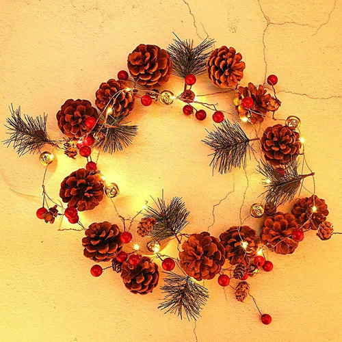 Guirnalda De Luces Navideñas De 2 M, 20 Ledes, Campana Roja