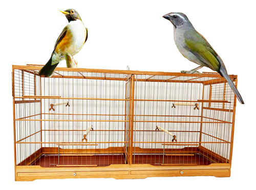 Gaiola Voadeira Em Inox Criadeira Viveiro Com Divisoria