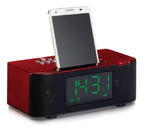 Radio Reloj Con Alarma Y Parlante Bluetooth - Ps