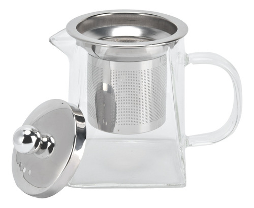 Tetera De Vidrio Transparente Extraíble De Acero Inoxidable