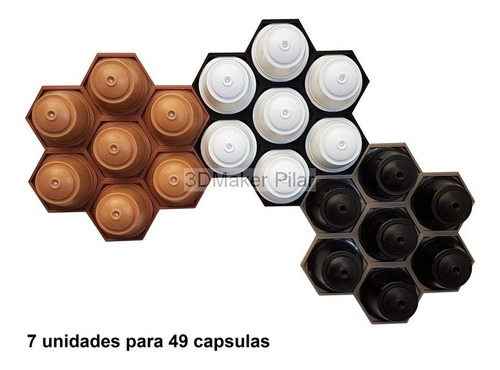 7 Porta Capsulas Dolce Gusto Panal Pared C/ Adhesivo Promo!