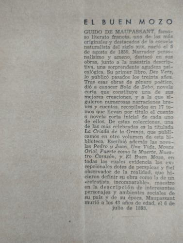 El Buen Mozo Maupassant Libroq (Usado)