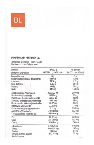 Vitaminas Aminoacidos Multivitaminico Bodylogic /sa Sabor Naranja