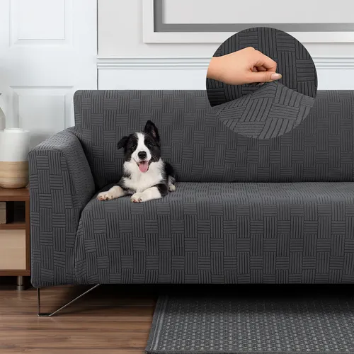 comprar Protector Cubre Sala Elástico Ajustable -3 Pzas- Real Textil Gris Oxford Intenso | Espuma Antideslizantes\u002F Adaptable A Tu Sillón | Opción Ideal Para Familias Con Niños O Mascotas