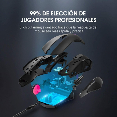 Imagen 4 de 8 de Victsing Mouse Gaming 8 Botón Programable Retroalimentación