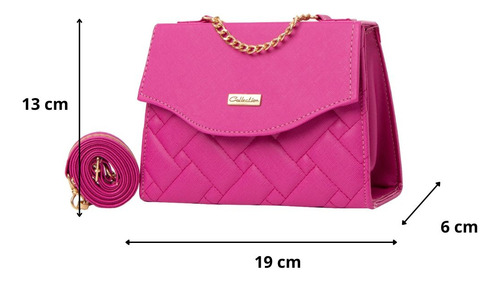 Bolsa Bandolera Fana De Mujer Elegante Dafne Buganvilia