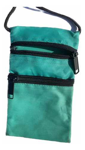 Bolsa Bolsito Colgante Porta Celular Billetera Morral Verde