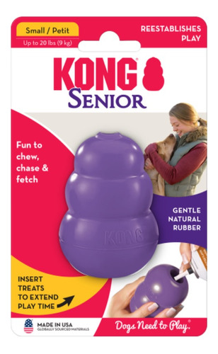 Juguete Kong Chico Para Perros Senior Color Lila