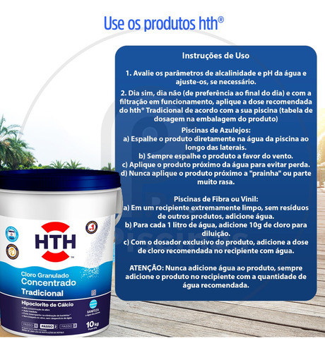 Produto Piscina Hth Tradicional Concentrado Granulado 10k