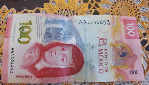 Billete 100 Pesos Serie Doble Aa