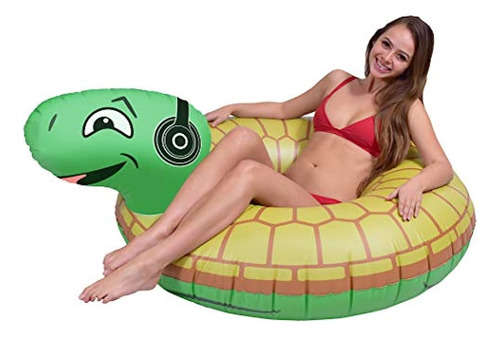Gofloats Rockin? Balsa Inflable Turtle Party Tube - Flotador