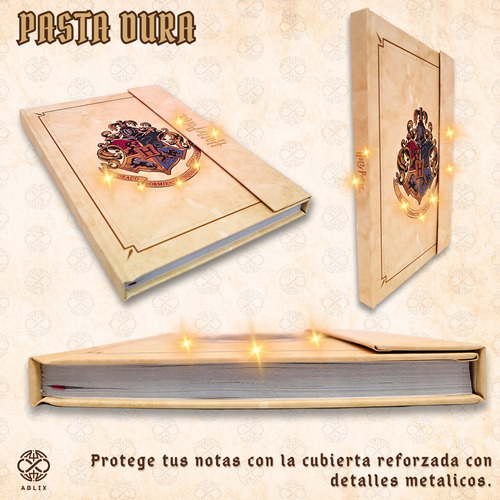 Libreta Agenda Organizador Harry Potter Pasta Dura 21x15cm Hogwarts