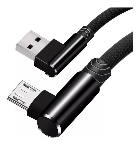 Cabo Micro Usb 90 Graus Em L Reforçado 2a Original