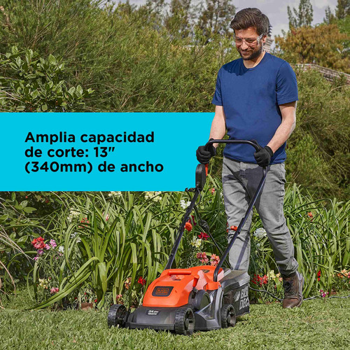 Imagen 4 de 11 de Cortadora De Césped 34cm 1200w Black+decker Gr3400-b3