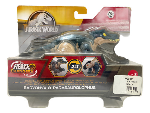 Figura Jurassic World Fierce Changers 2 En 1 Mattel
