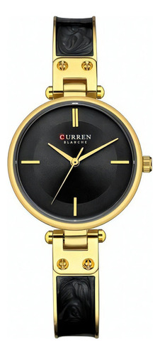 Reloj analógico Curren C9058l para mujer, dorado y negro