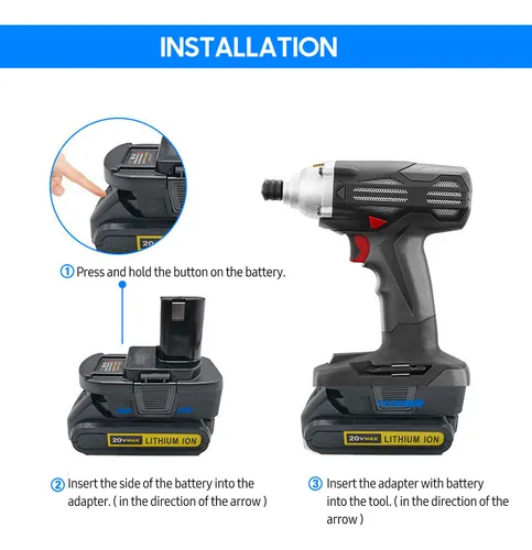 W Adaptador Batería Dewalt/milwaukee 18v-20v.craftsman 19.2v