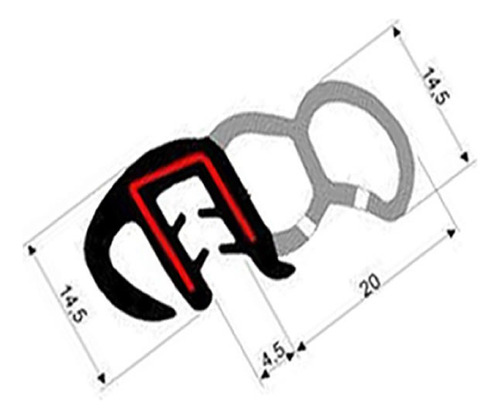 Kit 4 Guarnições De Vedação Porta Gol G5 G6 G7 Todos Os