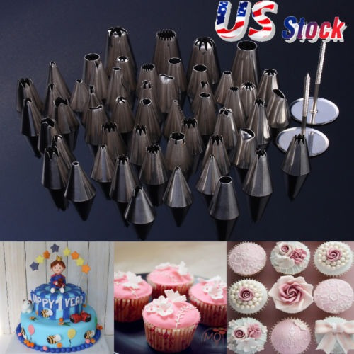 52 X Glaseado Boquillas Consejos Pasteles Torta Cupcake Suga