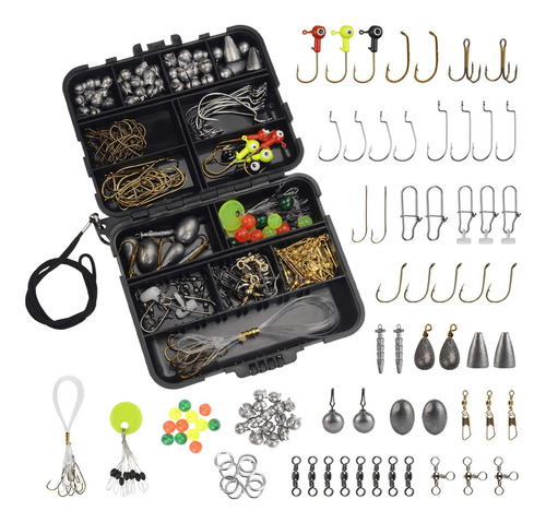 Kit Accesorios Pesca Madbite P/agua Dulce 181pcs