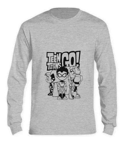 Polera Manga Larga Los Jovenes Titanes - Teen Titans Go