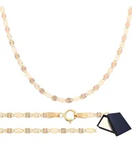 Comprar Cadena Oro Sólido 14k Florentino Planchada 3mm 55cm Italy Gruesa Mujer Dama Oro Puro 14k Cadena Oro Italiano Oro 14k Oro Regalo Novia Oro Italiano Cadena Italy 14k Cadena Planchada 3 Oros Oro Italiano