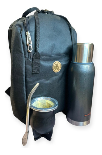 Set Matero Completo Mochila Termo Larga Duracion Mate Cuero