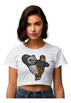Comprar Cropped Branco Blusa Sf2 Kung Fu Panda Dragão Guerreiro