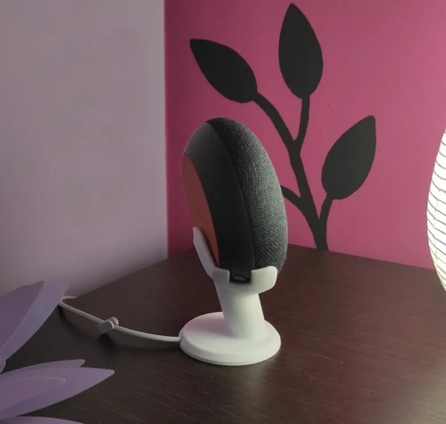Soporte Vertical Pedestal Google Nest Mini Blanco Impreso 3d