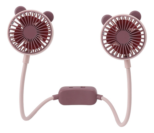 Ventilador De Doble Cabeza Y Cuello, Portátil, Plegable, Por