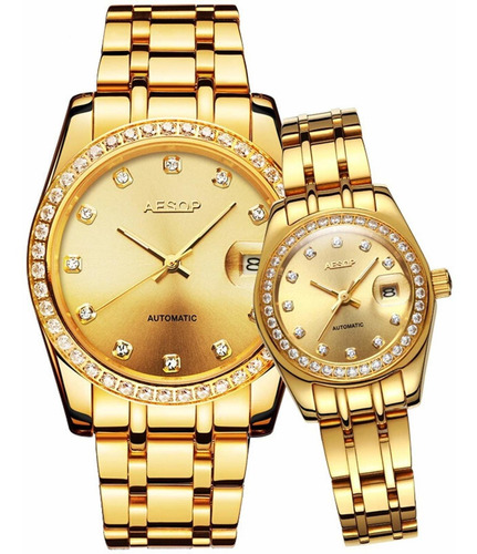 Reloj Mujer Chenxi Ae 9042-1 Automático Pulso Dorado En