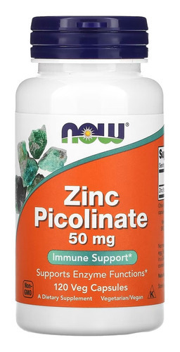 Picolinato De Zinco 50 Mg 120 Cápsulas Now Foods - Eua Sabor Sem sabor