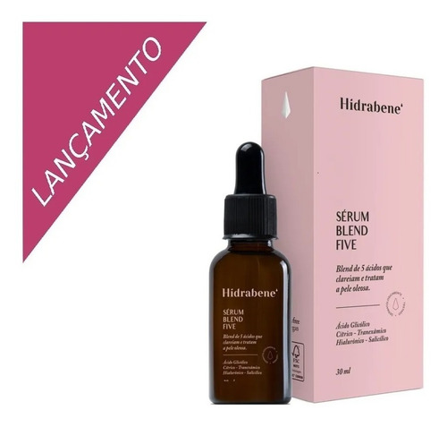 Hidrabene Sérum Blend Five Com 5 Ácidos Clareia Pele Oleosa