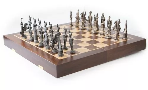 Jogo de xadrez de metal, Luxo Knight Table Game, Brinquedo do