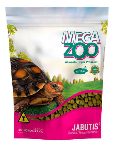 Ração Extrusada Para Jabutis 280g Megazoo