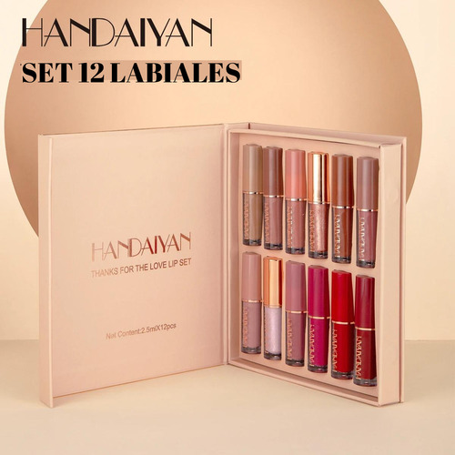 Set 12 Labiales Gloss Juego De Labiales Liquido Mate