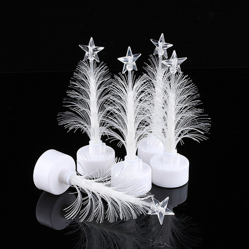 Mini Lámpara Led Colorida De Fibra Óptica Con Forma De Árbol